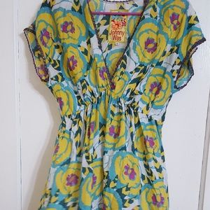 Johnny Was Silk Sheath Dress Size Small